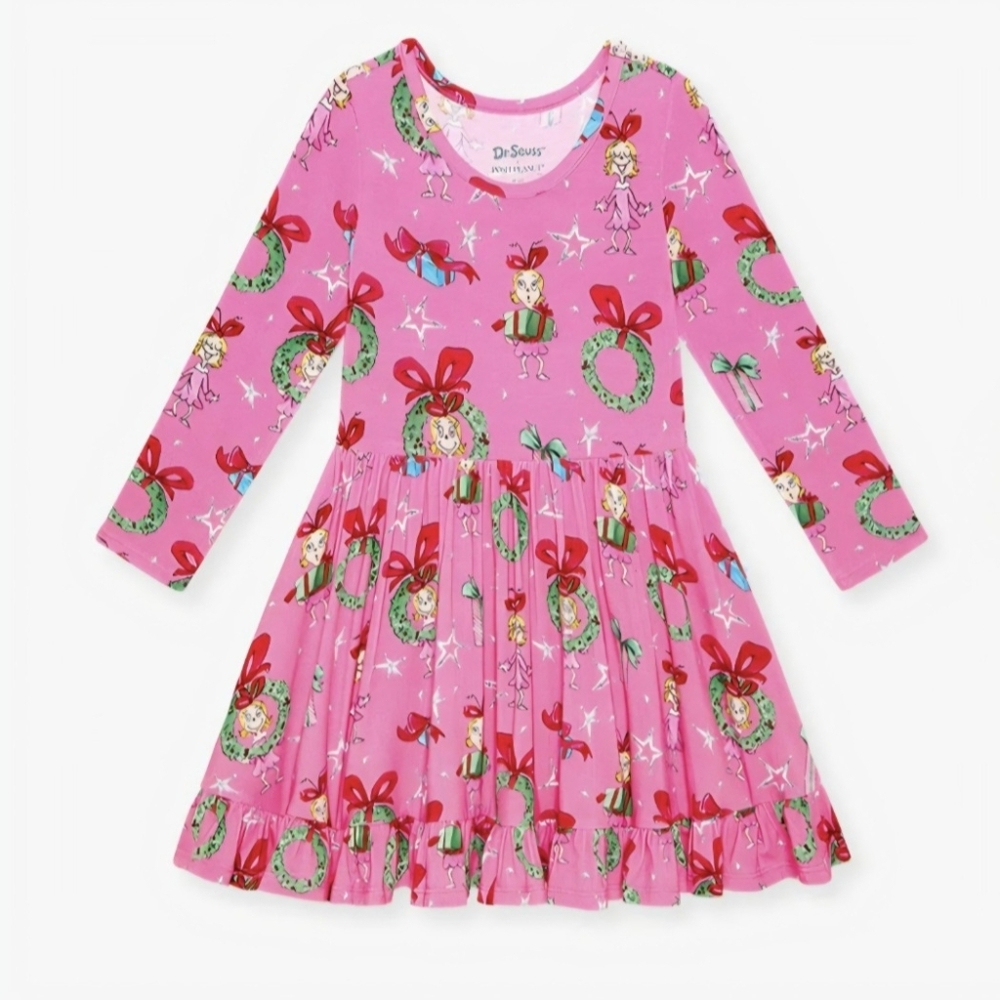 Posh Peanut x Dr. Suess Cindy Lou Who Ruffled Twirl Dress 5T/6T NIB